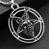 Baphomet Inverted Pentagram Goat Head Necklace For Men - Minihomy